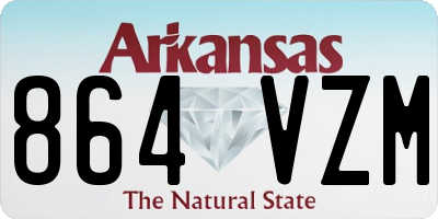 AR license plate 864VZM