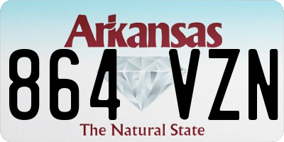 AR license plate 864VZN
