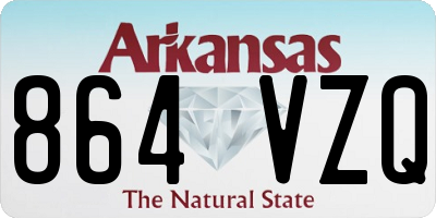 AR license plate 864VZQ