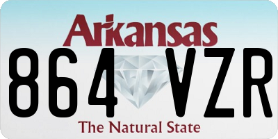 AR license plate 864VZR