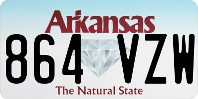 AR license plate 864VZW