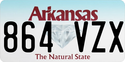 AR license plate 864VZX