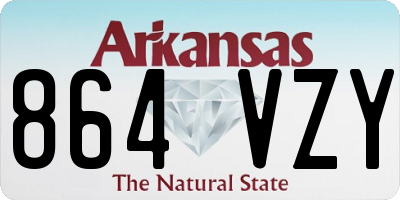 AR license plate 864VZY