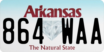 AR license plate 864WAA