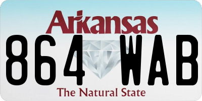 AR license plate 864WAB
