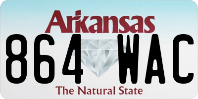 AR license plate 864WAC