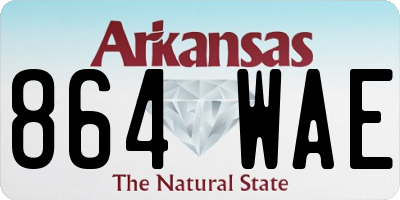 AR license plate 864WAE