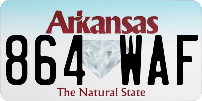 AR license plate 864WAF