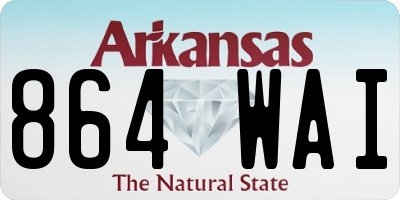 AR license plate 864WAI