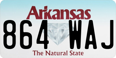AR license plate 864WAJ