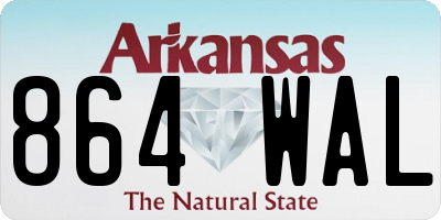 AR license plate 864WAL