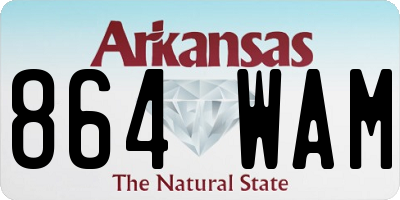 AR license plate 864WAM