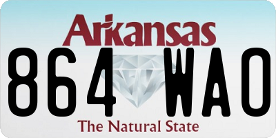 AR license plate 864WAO