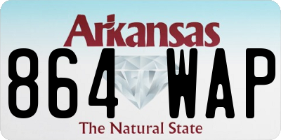 AR license plate 864WAP
