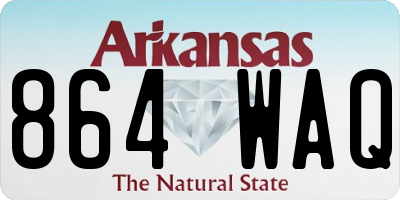 AR license plate 864WAQ