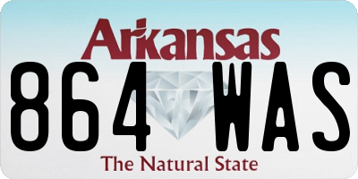 AR license plate 864WAS