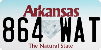 AR license plate 864WAT