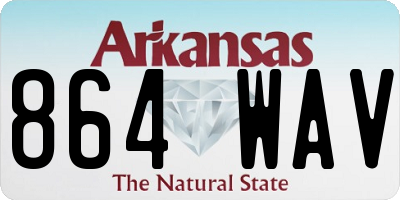 AR license plate 864WAV