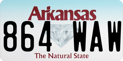 AR license plate 864WAW