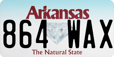 AR license plate 864WAX