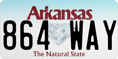 AR license plate 864WAY