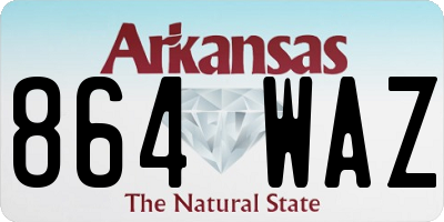 AR license plate 864WAZ