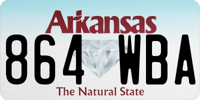 AR license plate 864WBA