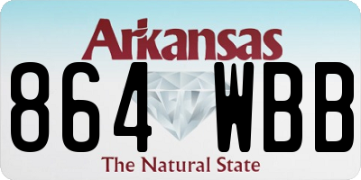 AR license plate 864WBB