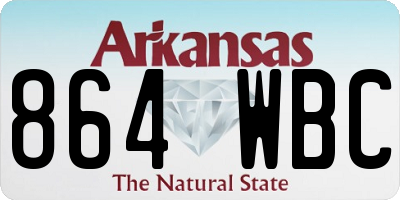AR license plate 864WBC