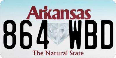 AR license plate 864WBD