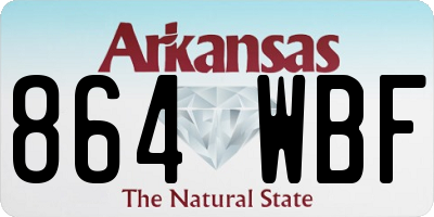 AR license plate 864WBF