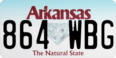 AR license plate 864WBG
