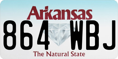 AR license plate 864WBJ