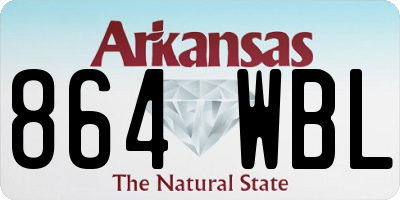 AR license plate 864WBL