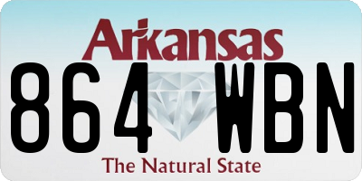 AR license plate 864WBN