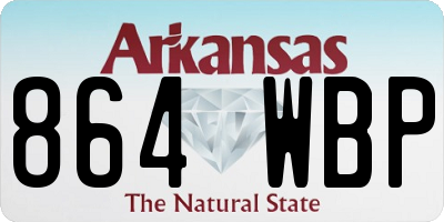 AR license plate 864WBP