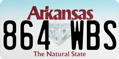 AR license plate 864WBS