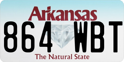 AR license plate 864WBT