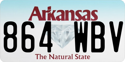 AR license plate 864WBV