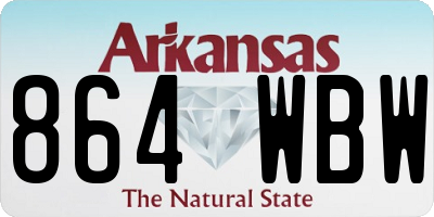 AR license plate 864WBW