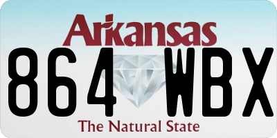 AR license plate 864WBX