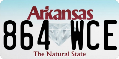 AR license plate 864WCE
