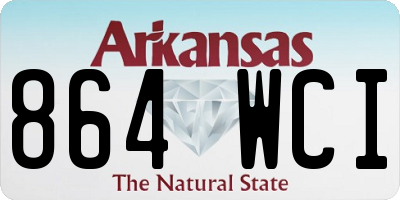 AR license plate 864WCI