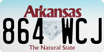 AR license plate 864WCJ