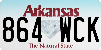 AR license plate 864WCK