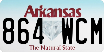 AR license plate 864WCM