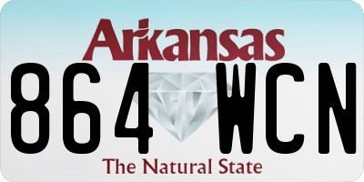 AR license plate 864WCN