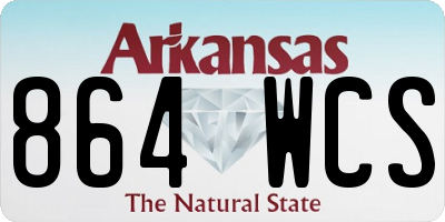 AR license plate 864WCS