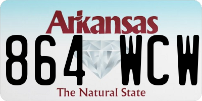 AR license plate 864WCW