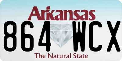 AR license plate 864WCX